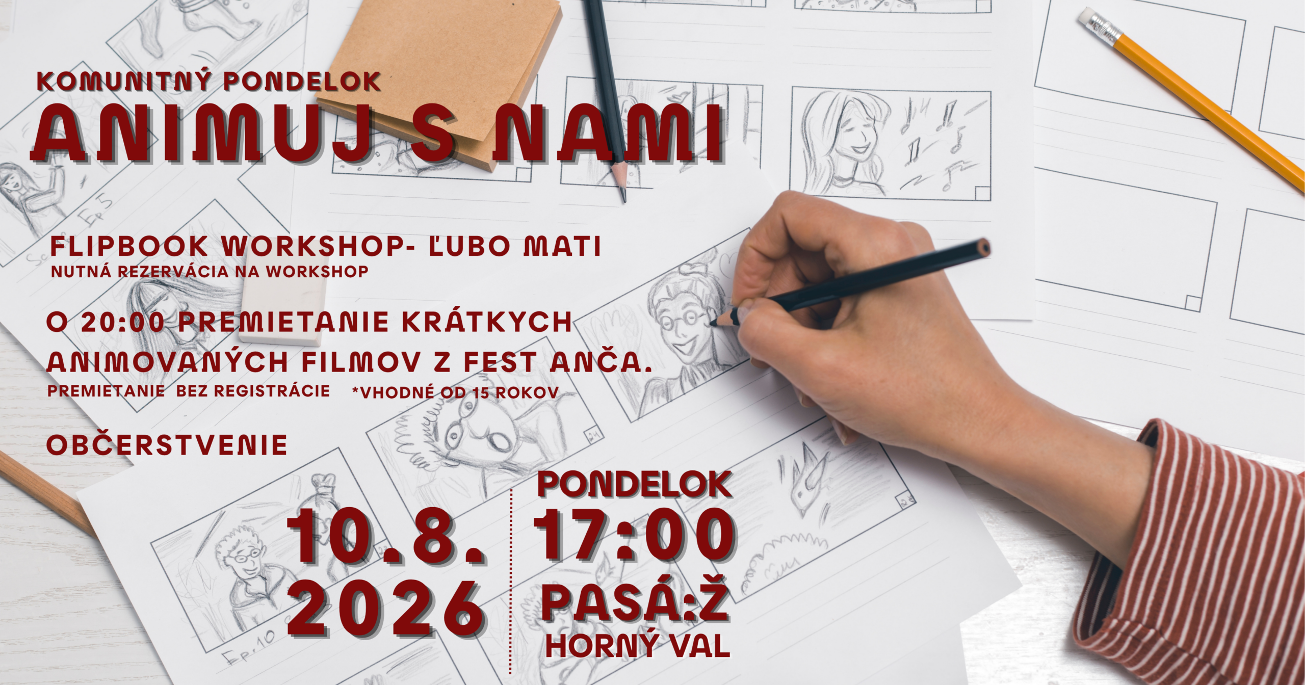 Komunitný pondelok: workshop animácie a premietanie